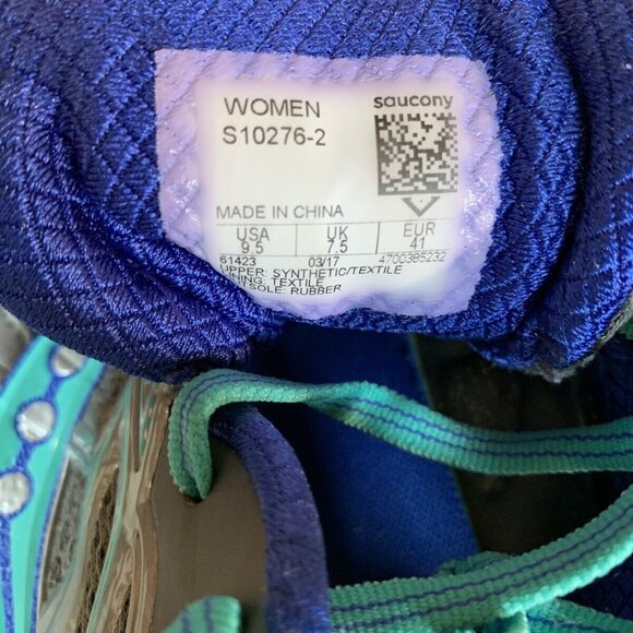 Saucony Womens Size 9.5 Echelon 5 Blue Running Sneakers S10276-2 - Picture 8 of 9